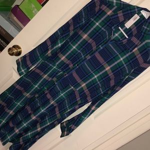 Long sleeve plaid dress
